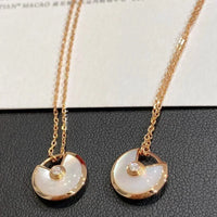 [Amore Jewels]AMULETTE ROSE GOLD MOP NECKLACE