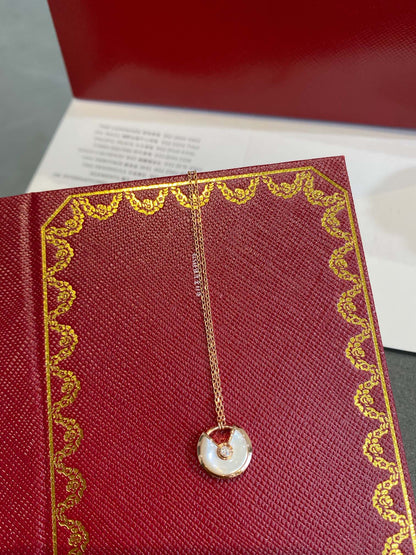 [Amore Jewels]AMULETTE ROSE GOLD MOP NECKLACE
