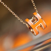 [Amore Jewels]POP H PEDANT PINK GOLD