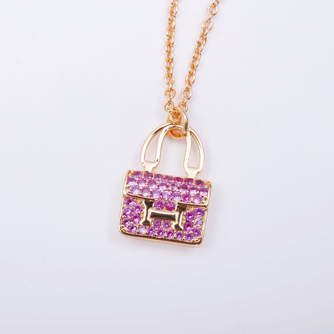 [Amore Jewels]CONSTANCE PEDANT PURPLE DIAMOND NECKLACE