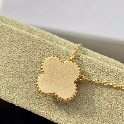 [Amore Jewels]CLOVER 15MM DIAMOND TURQUOISE NECKLACE