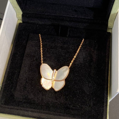 [Amore Jewels]BUTTERFLY GOLD MOP DIAMOND NECKLACE