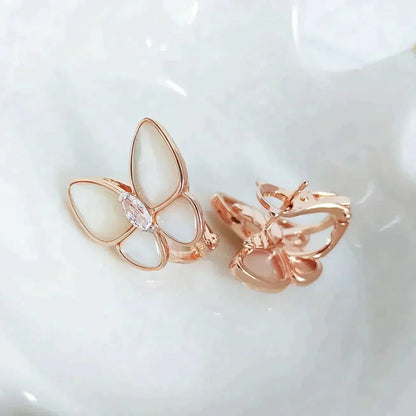 [Amore Jewels]BUTTERFLY MOP DIAMOND EARRINGS