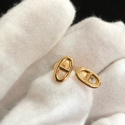 [Amore Jewels]CHAINE SMALL EARRINGS GOLD AND SILVER