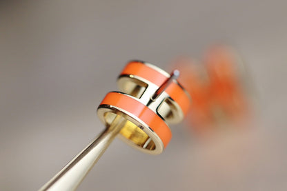 [Amore Jewels]MINI POP H EARRINGS ORANGE