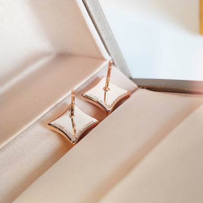 [Amore Jewels]STAR MOP PINK GOLD EARRINGS