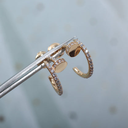 [Amore Jewels]JUSTE EARRINGS 12.75MM PINK GOLD DIAMOND