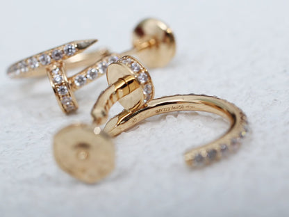 [Amore Jewels]JUSTE EARRINGS 12.75MM PINK GOLD DIAMOND