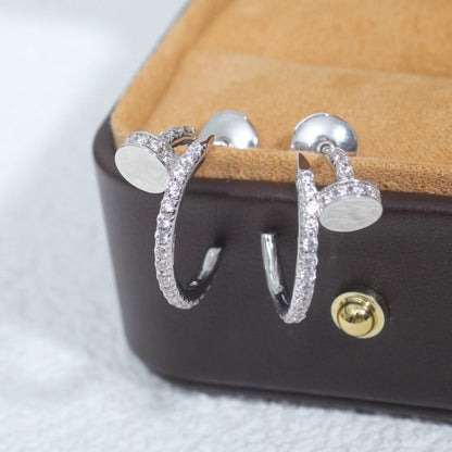[Amore Jewels]JUSTE EARRINGS 12.75MM SILVER DIAMOND