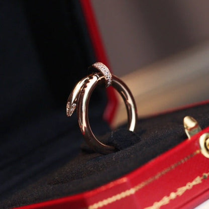 [Amore Jewels]JUSTE RING 2.65MM PINK GOLD DIAMOND