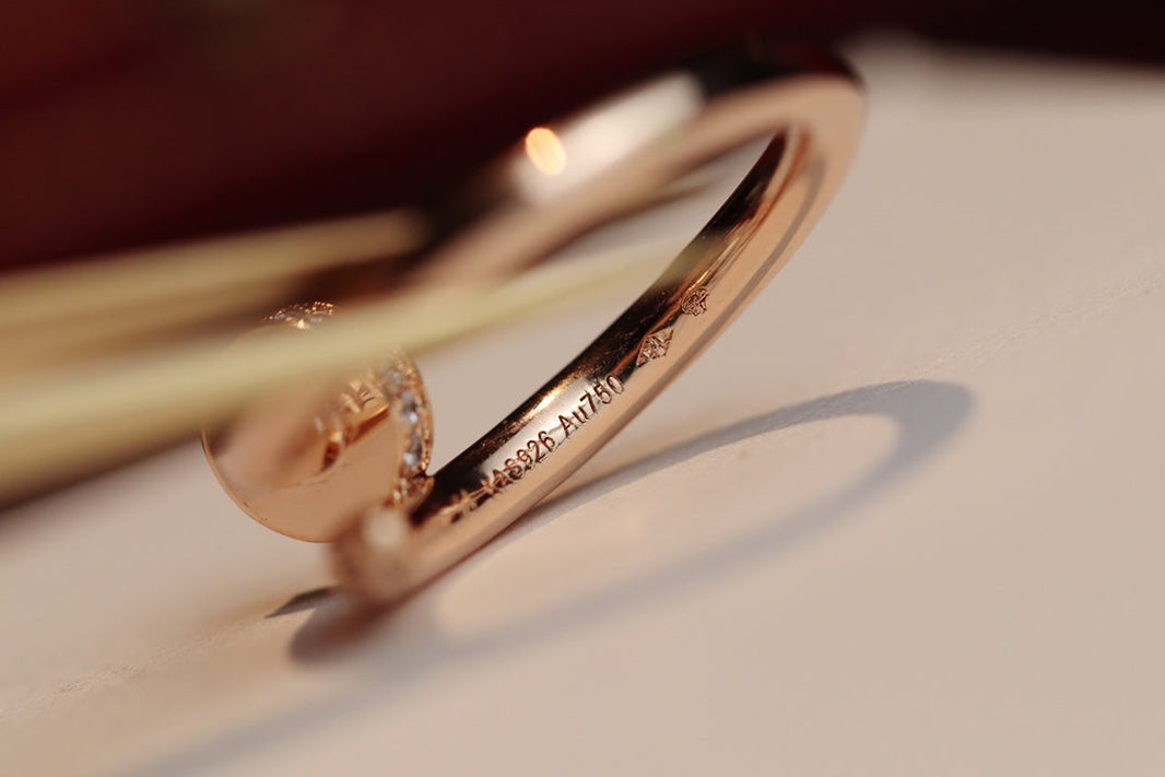 [Amore Jewels]JUSTE RING 2.65MM PINK GOLD DIAMOND
