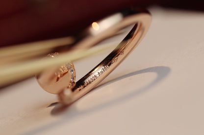 [Amore Jewels]JUSTE RING 2.65MM PINK GOLD DIAMOND