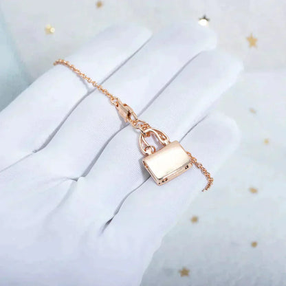 [Amore Jewels]AMULETTE PEDANT ROSE GOLD NECKLACE