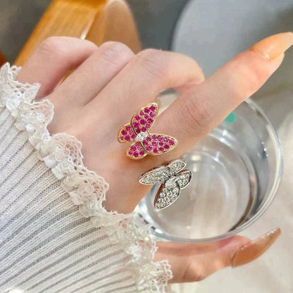 [Amore Jewels]TWIN BUTTERFLY DIAMOND RING