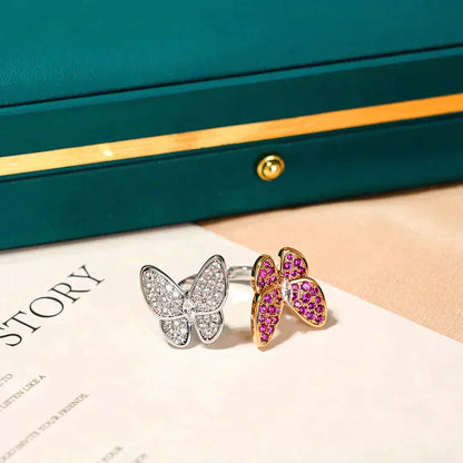 [Amore Jewels]TWIN BUTTERFLY DIAMOND RING