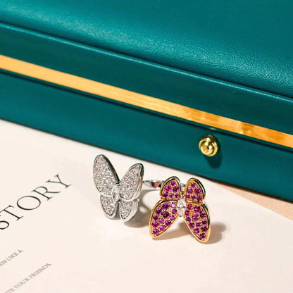 [Amore Jewels]TWIN BUTTERFLY DIAMOND RING