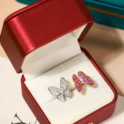 [Amore Jewels]TWIN BUTTERFLY DIAMOND RING