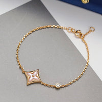 [Amore Jewels]STAR 1 DIAMOND PINK GOLD BRACELET
