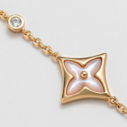 [Amore Jewels]STAR 1 DIAMOND PINK GOLD BRACELET
