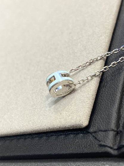 [Amore Jewels]POP H LIGHT BLUE NECKLACE