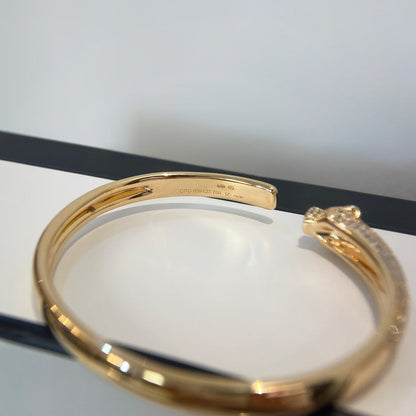 [Amore Jewels]PANTHERE GOLD DIAMOND OPEN BRACELET