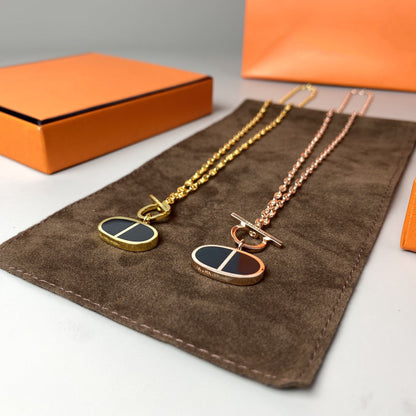 [Amore Jewels]CHAINE VERSO BLACK CERAMIC NECKLACE