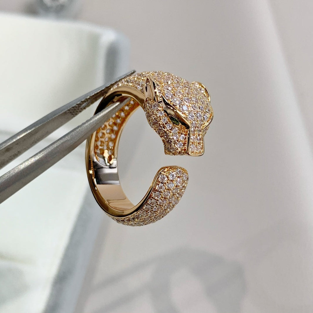 [Amore Jewels]PANTHERE PINK GOLD DIAMOND RING