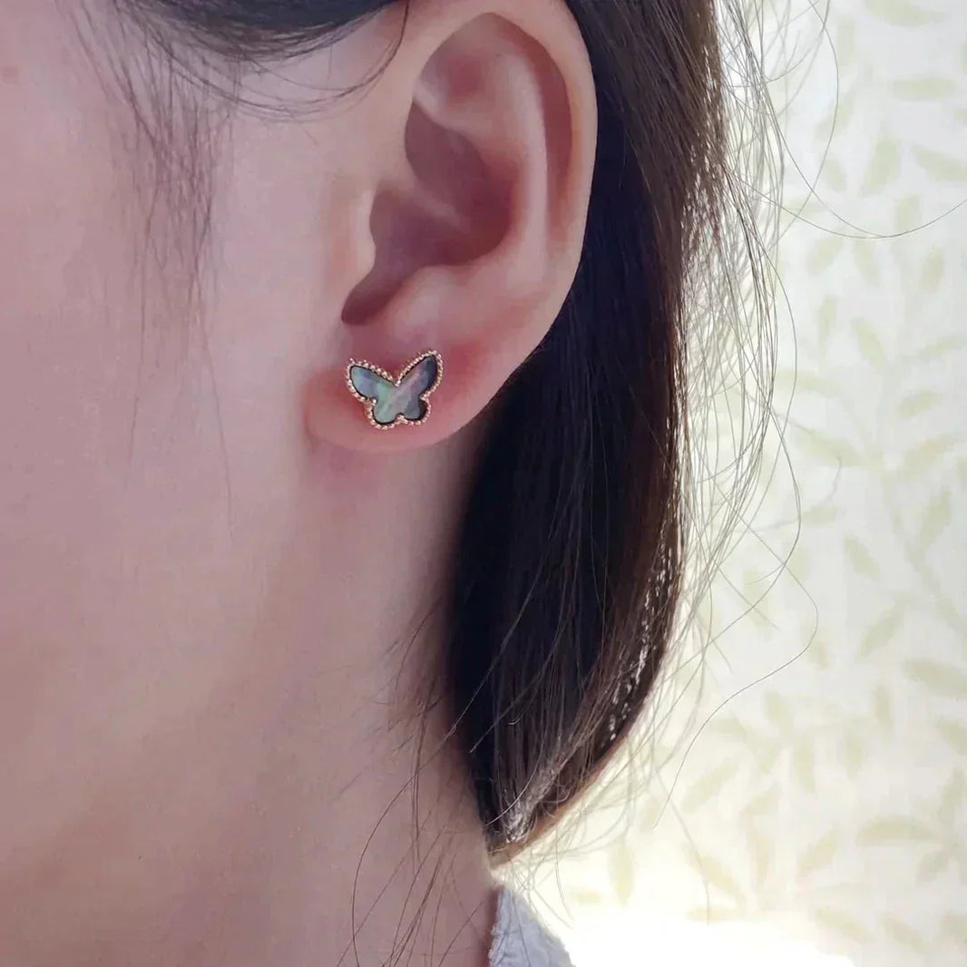[Amore Jewels]BUTTERFLY DARK MOP  EARRINGS