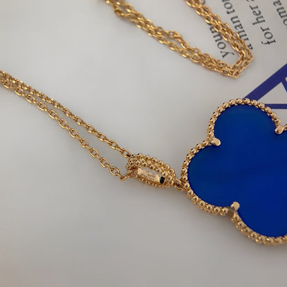[Amore Jewels]CLOVER 25MM NECKLACE TURQUOISE ROSE GOLD