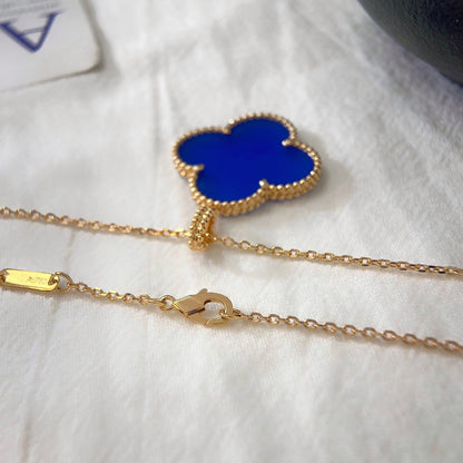 [Amore Jewels]CLOVER 25MM NECKLACE TURQUOISE ROSE GOLD