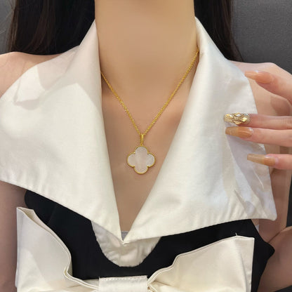 [Amore Jewels]CLOVER 25MM MOP LARGE PENDANT NECKLACE