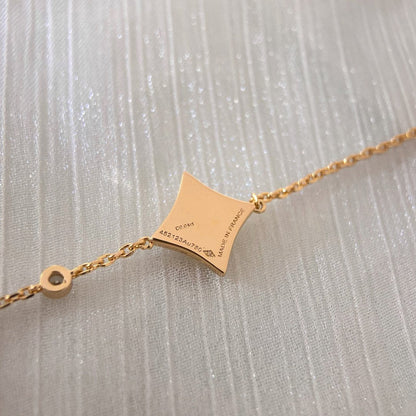 [Amore Jewels]COLOR STAR CARNELIAN PINK GOLD DIAMOND BRACELET