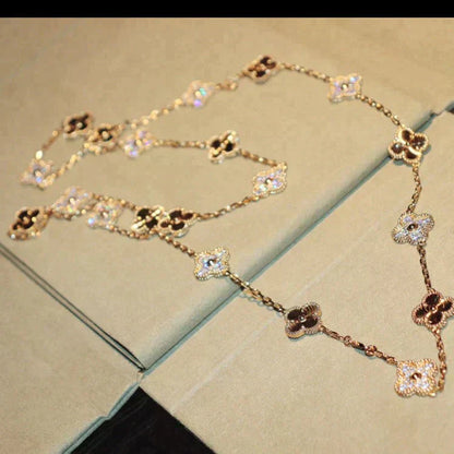 [Amore Jewels]CLOVER 20 MOTIFS LASER DIAMOND NECKLACE
