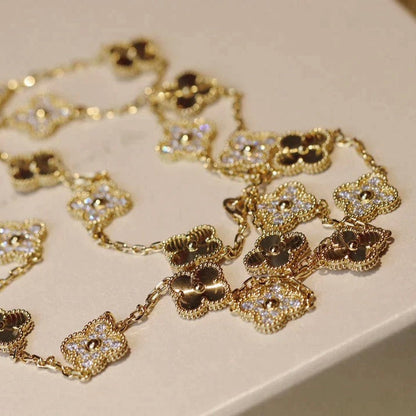 [Amore Jewels]CLOVER 20 MOTIFS LASER DIAMOND NECKLACE