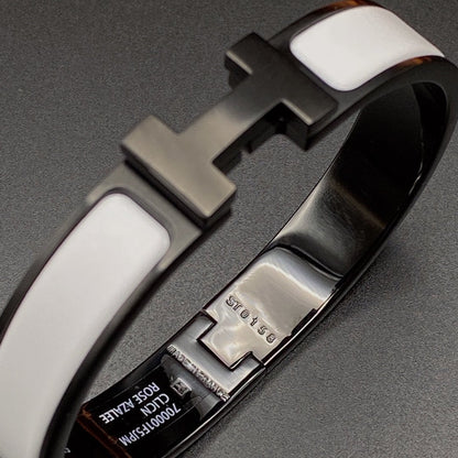 [Amore Jewels]H BRACELET 12MM BLACK WHITE CERAMIC
