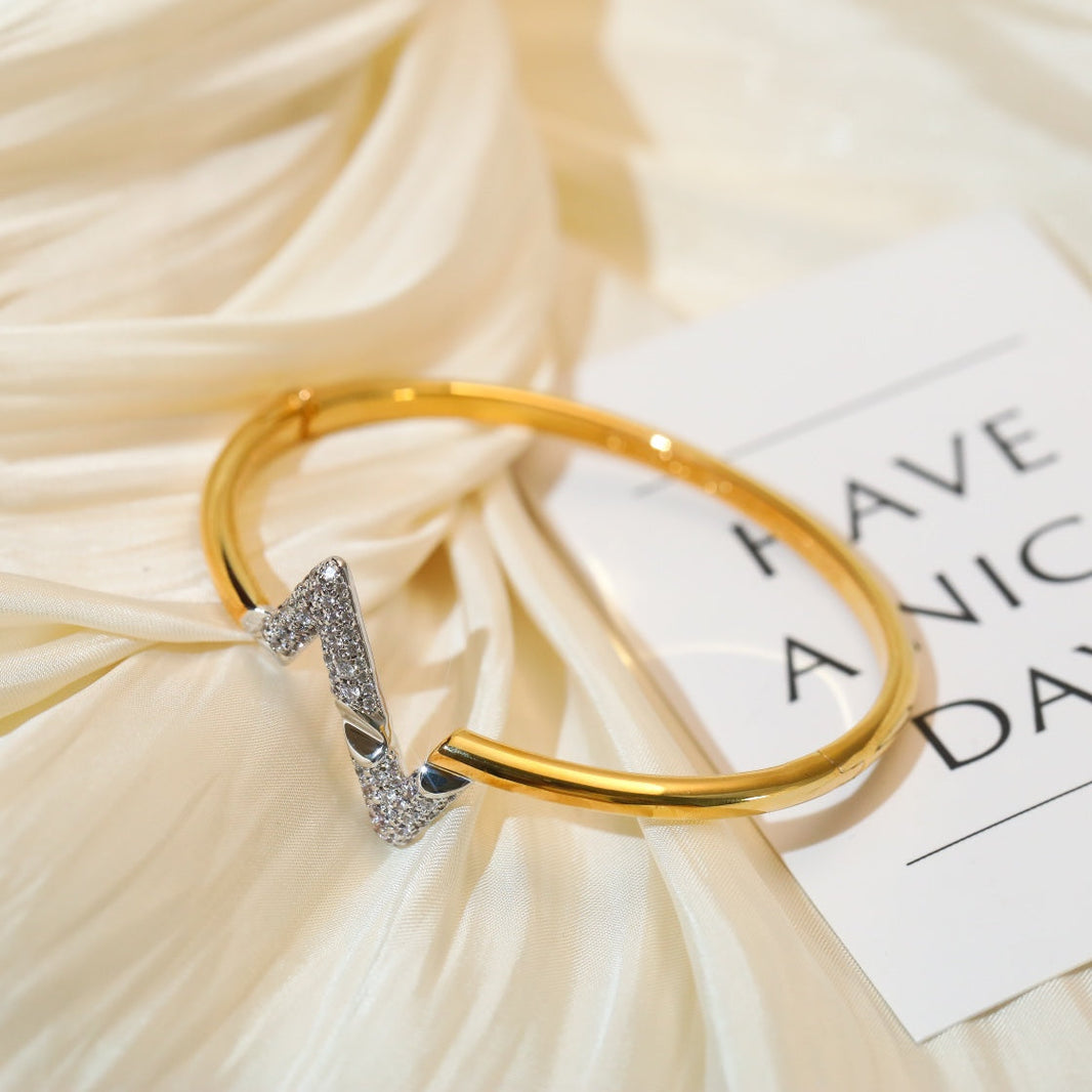 [Amore Jewels]VOLTE UPSITE DOWN GOLD DIAMOND BRACELET