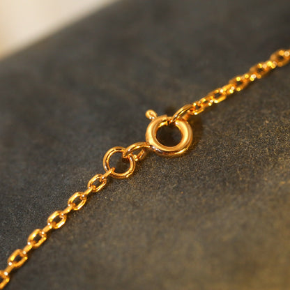 [Amore Jewels]SUN PEDANT PINK GOLD 1 DIAMOND NECKLACE