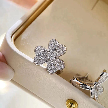 [Amore Jewels]CLOVER COMOS DIAMOND EARRINGS SILVER