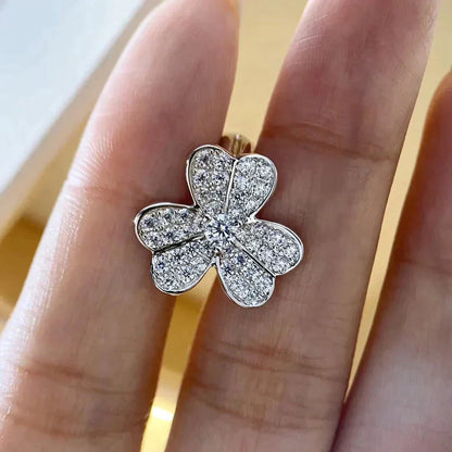 [Amore Jewels]CLOVER COMOS DIAMOND EARRINGS SILVER