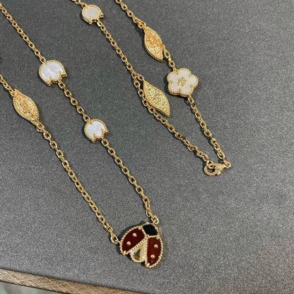 [Amore Jewels]LUCKY SPRING 15 MOTIFS GOLD NECKLACE