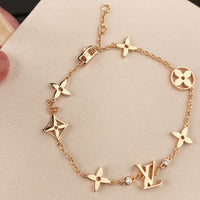 [Amore Jewels]STAR AND SUN 7 MOTIFS GOLD BRACELET