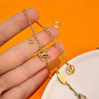 [Amore Jewels]LOGO STAR MOTIF GOLD BRACELET
