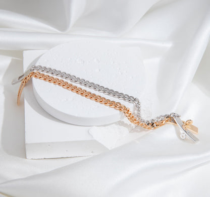 [Amore Jewels]KELLY CHAIN SILVER DIAMOND BRACELET