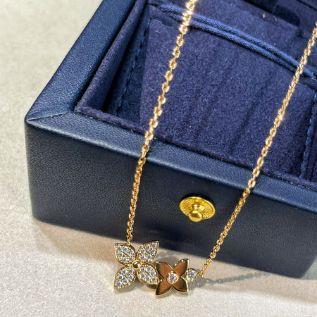 [Amore Jewels]STAR BLOSSOM NECKLACE PINK GOLD DIAMONDS