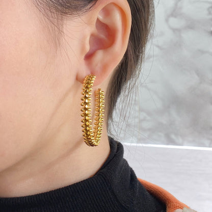[Amore Jewels]CLASH LARGE HOOP EARRINGS