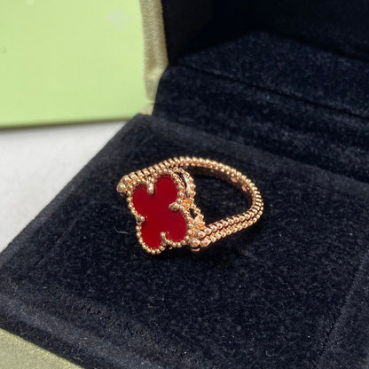 [Amore Jewels]CLOVER RIVERSIBLE ROSE GOLD RING
