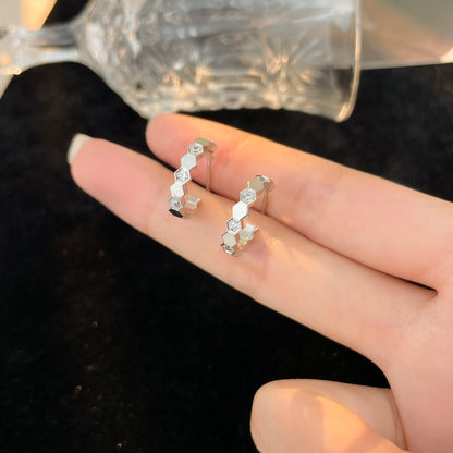 [Amore Jewels]BEE LOVE DIAMOND HOOP EARRINGS