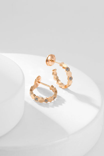 [Amore Jewels]BEE LOVE DIAMOND HOOP EARRINGS