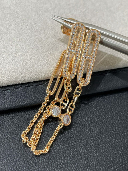 [Amore Jewels]CHAINE CHAOS DIAMOND DROP EARRINGS