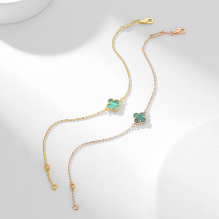 [Amore Jewels]CLOVER BRACELET MALACHITE 1 MOTIF